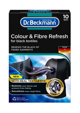  Салфетки Dr. Beckmann 3 в 1 для обновления черного цвета и тканей, 10 шт